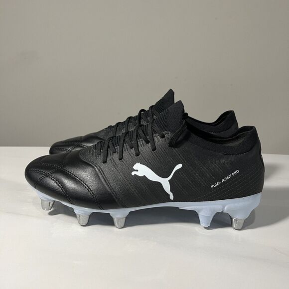 Puma Avant Pro Men’s Rugby Boots/Cleats Black Leather New 106714-02 Men’s Sz 8.5 - Picture 2 of 8